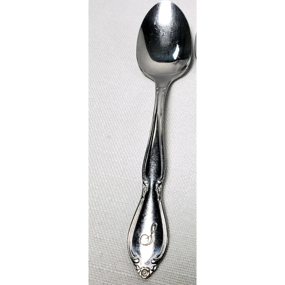 Vtg Customcraft‎ Stainless Steel Teaspoon Monogram S Replacement Flatware Korea